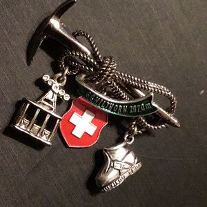 Schilthorn silver tone Brooch 2970m